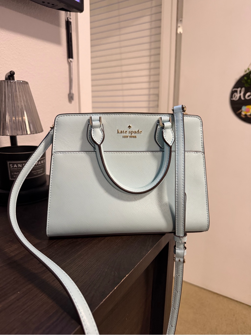 Kate Spade New York Light Blue Saffiano Leather Tote
